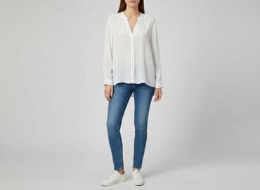 reserved biała bluzka z koronką: Reserved, Women's blouse, size M — 1