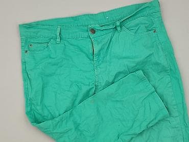 przecierane jeansy: Janina, Spodnie materiałowe damskie, rozmiar 3XL — 1