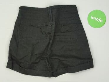 krótkie czarne spodenki z wysokim stanem: Pieces, Szorty damskie, rozmiar S — 3