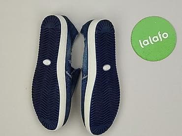 slip on h: Damskie slip‑ony 7S7 z denimu - Model: slip-on, bez sznurowadeł - — 3