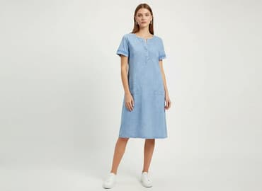 sukienki dżinsowe damskie duże rozmiary: Sukienka damska, rozmiar S — 6