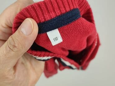 swetrowa sukienka h: Shirt 4-5 years, condition - Very good, pattern - Striped, color - Red — 4