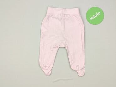 pomaranczowe spodnie dresowe: Baby material trousers, 3-6 months, 62-68 cm, condition - Very good — 3
