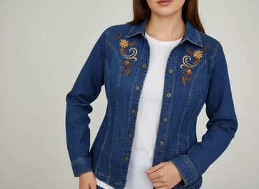 h m kurtki jeansowe damskie: Kurtka jeansowa damska, rozmiar S — 6