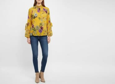 bershka bluzki w kwiaty: Bershka, Bluzka damska, rozmiar L — 6