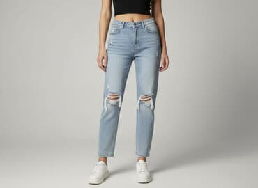 dżinsy z wysokim stanem duże rozmiary: Jeansy damskie, rozmiar XS — 1