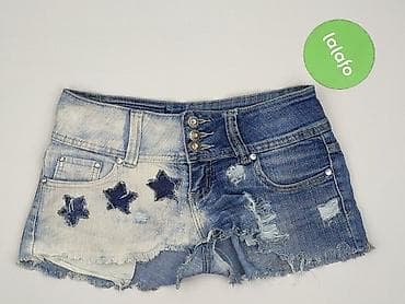 cropped blue jeans: Szorty damskie, rozmiar M — 2