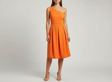 sukienki pomarańczowa na wesele: Sukienka damska, rozmiar S — 5