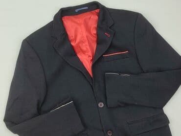 marynarki męskie poznań: Marynarka męska Ozonee Club - Kolor: ciemnogranatowy/czarny z — 1