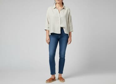 koszule lniane massimo dutti: H&M, Women`s shirt, size XL — 1