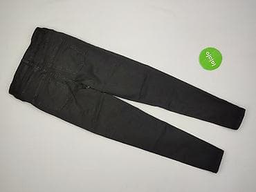 czarne cargo pull and bear: Jeansy damskie, rozmiar S — 3