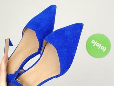 ccc srebrne sandały na obcasie: Półbuty damskie, rozmiar 37 — 7