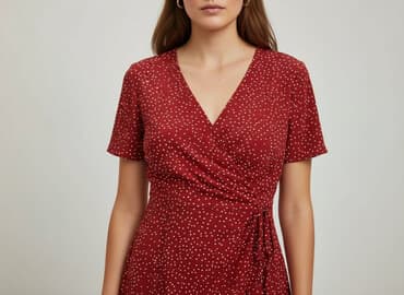 czerwone sukienki w groszki: Missguided, Sukienka damska, rozmiar L — 7