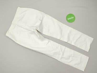 biale szerokie jeansy: F&F, Spodnie materiałowe damskie, rozmiar S — 3