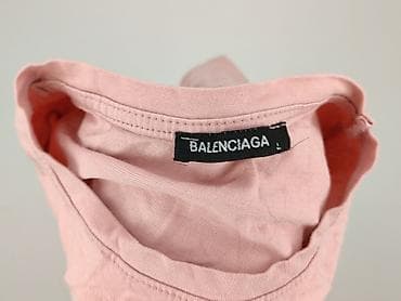 rozowy: Balenciaga, T-shirt damski, rozmiar L — 4