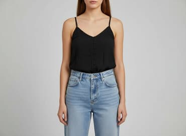 koszulka na ramiączkach jedwabna: Moodo, T-shirt damski, rozmiar M — 7