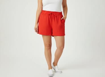 czerwone szorty damskie obcisłe: Shein Curve, Szorty damskie, rozmiar 3XL — 1