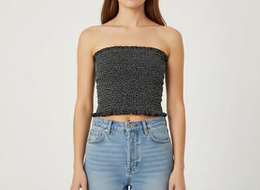 czerwone sukienki w groszki: Top damski, rozmiar S — 6