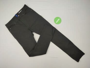 h m plus size tops: H&M, Material trousers for women, L — 2