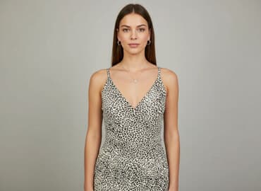 sukienka w koty damska: Sukienka damska, rozmiar L — 1