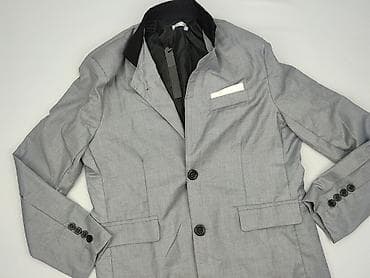 eastern clothes: Męska marynarka Zacardi, rozmiar 7XL - Kolor: jasnoszary (melanż) - — 1