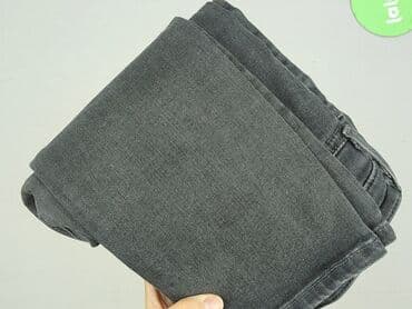 szare szerokie jeansy: Jeansy damskie, rozmiar S — 5