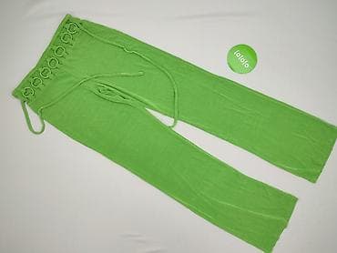 flared jeans: Material trousers for women, size L — 2