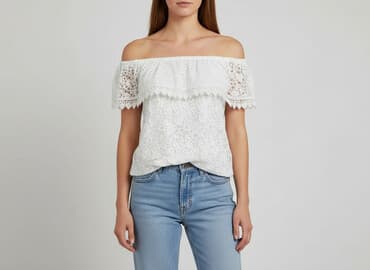 bluzki z opadającymi ramionami: Women's blouse, size L — 1