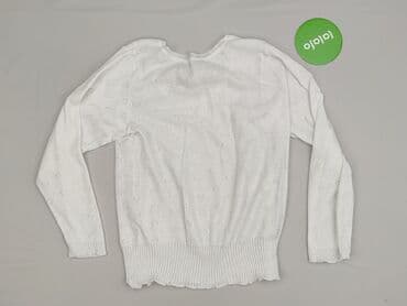 sweter piórkowy na drutach: White, Sweter damski, rozmiar M — 3