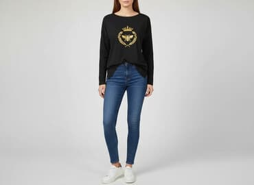 białe bluzki ze zlotym nadrukiem: T-shirt damski, rozmiar M — 6