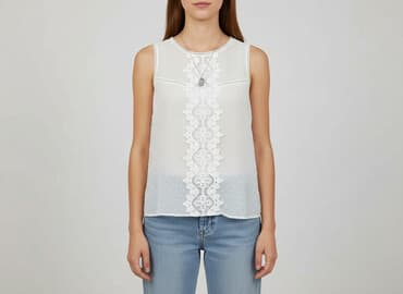 biale bluzki z gipiurą: Orsay, Bluzka damska, rozmiar S — 6