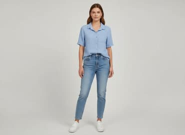 koszula niebieska hm: Cleve, Koszula damska, rozmiar M — 6