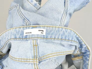 krótkie spodenki jeansowe wysoki stan: Denim, Szorty damskie, rozmiar XL — 5