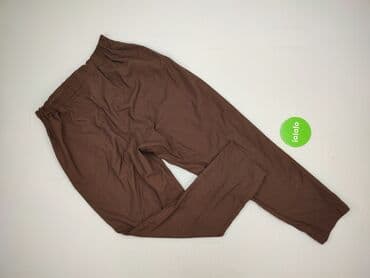 spodnie woskowane brązowe reserved: Material trousers for women, size XL — 3