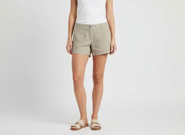 lniane spodenki pepco: Papaya, Szorty damskie, rozmiar S — 6