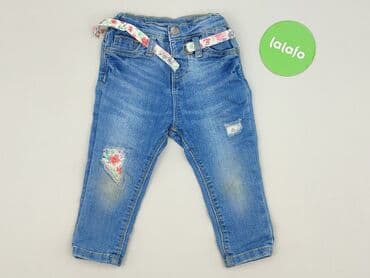 spodnie z wycieciem: Denim pants, So cute, 9-12 months, condition - Very good — 2