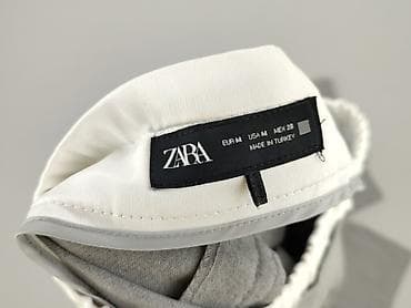 hm czerwone spodnie: Zara, Spodnie materiałowe damskie, rozmiar M — 4