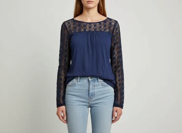 granatowe bluzki: Bluzka damska, rozmiar S — 5