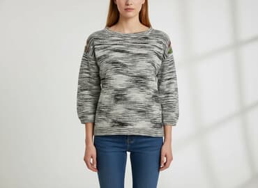 skarpeta świąteczna szara: Adolfo Dominguez, Sweter damski, rozmiar M — 6