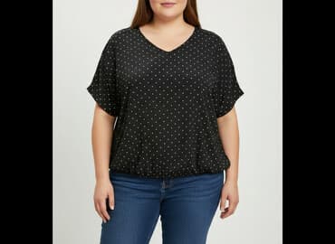 bluzki z baskinką duże rozmiary: Janina, Bluzka damska, rozmiar 4XL — 7