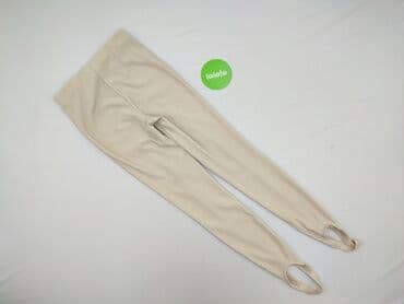legginsy beżowe prążkowane: Legginsy Sportowe damskie, rozmiar S — 4