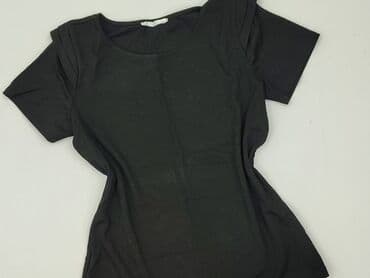 czarne t shirty damskie w serek: Reserved, T-shirt damski, rozmiar M — 1