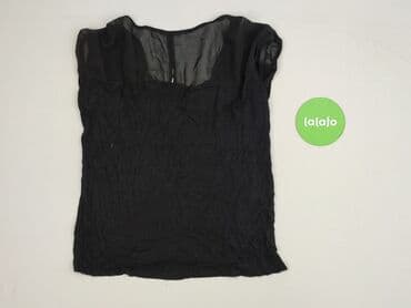 czarne bluzki dekolt v: CAMAIEU, Bluzka damska, rozmiar S — 3