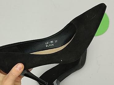 ecco flash 38: Czarne damskie szpilki LEI-90 - Rozmiar: 37 - Kolor: black (czarny) - — 6