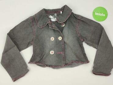 szary sweterek do sukienki: Dziecięca kurtka jeansowa, 10 lat, 134-140 cm, stan - Bardzo dobry — 2