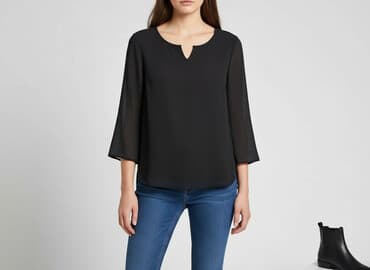 długa luźna bluzki: Women's blouse, size L — 1