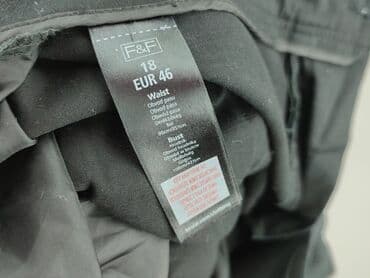 długie spodnie damskie dla wysokich: F&F, Spodnie materiałowe damskie, rozmiar 3XL — 5