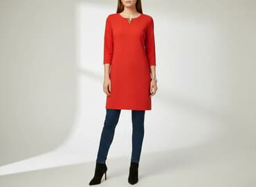 sukienka i kozaki za kolano: Women`s dress, size S — 1