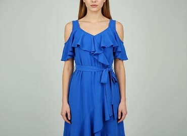 błekitna sukienki: Sukienka damska, rozmiar S — 6