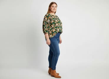 bluzki wieczorowe plus size: Women's blouse, size 6XL — 1